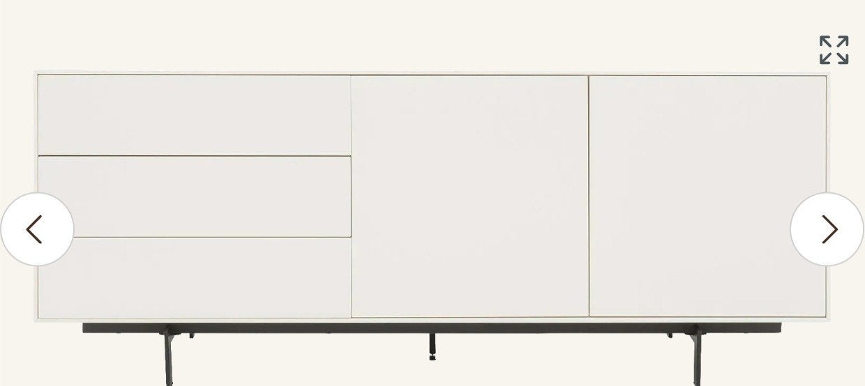 Goossens dressoir wit - 180x45x72cm, Gebruikt, Verzenden, 150 tot 200 cm, 25 tot 50 cm