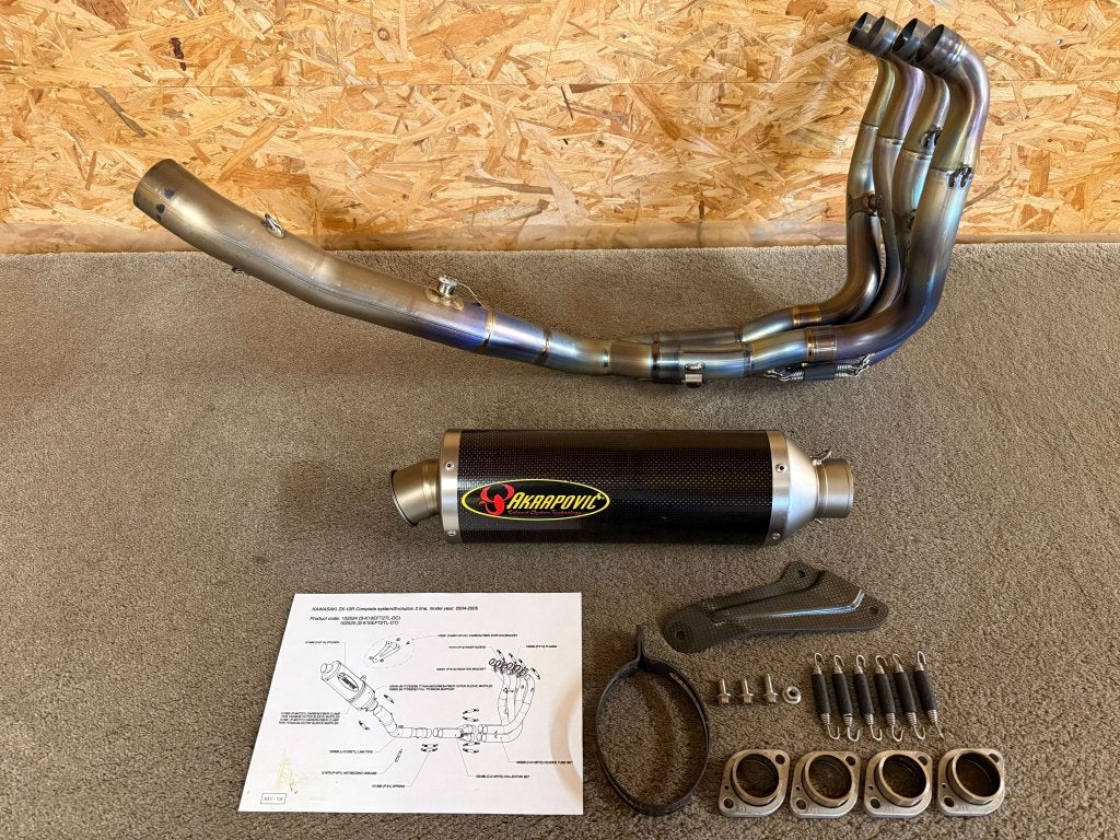 Akrapovic Evolution uitlaat systeem ZX-10R ZX10R 2004 2005, Motoren, Malo Hudo 8a, Ivan?na Gorica, 1295, SI, Gebruikt, Verzenden