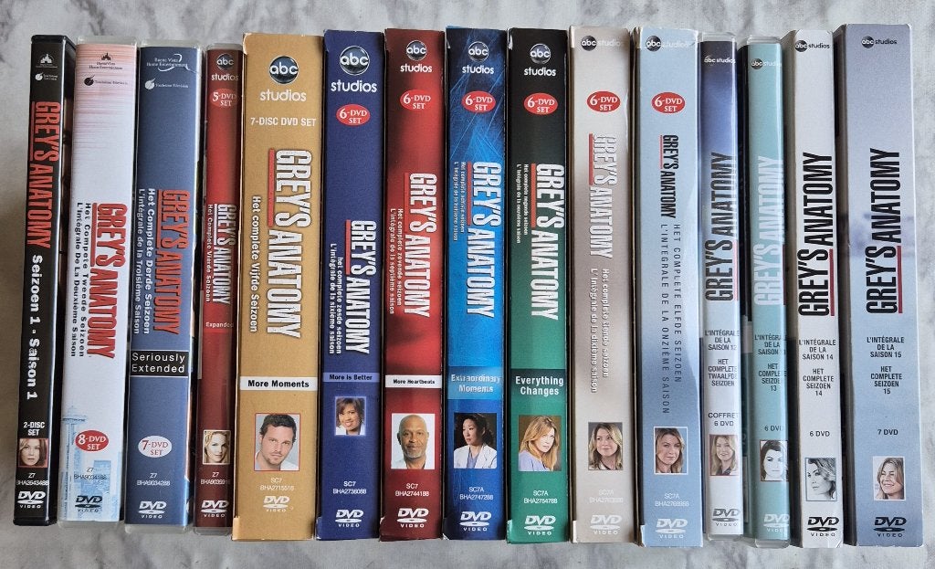 TE KOOP GREYS ANATOMY SEIZOEN 1 T/M 15  DVD, Alle leeftijden, Ophalen of Verzenden, Zo goed als nieuw