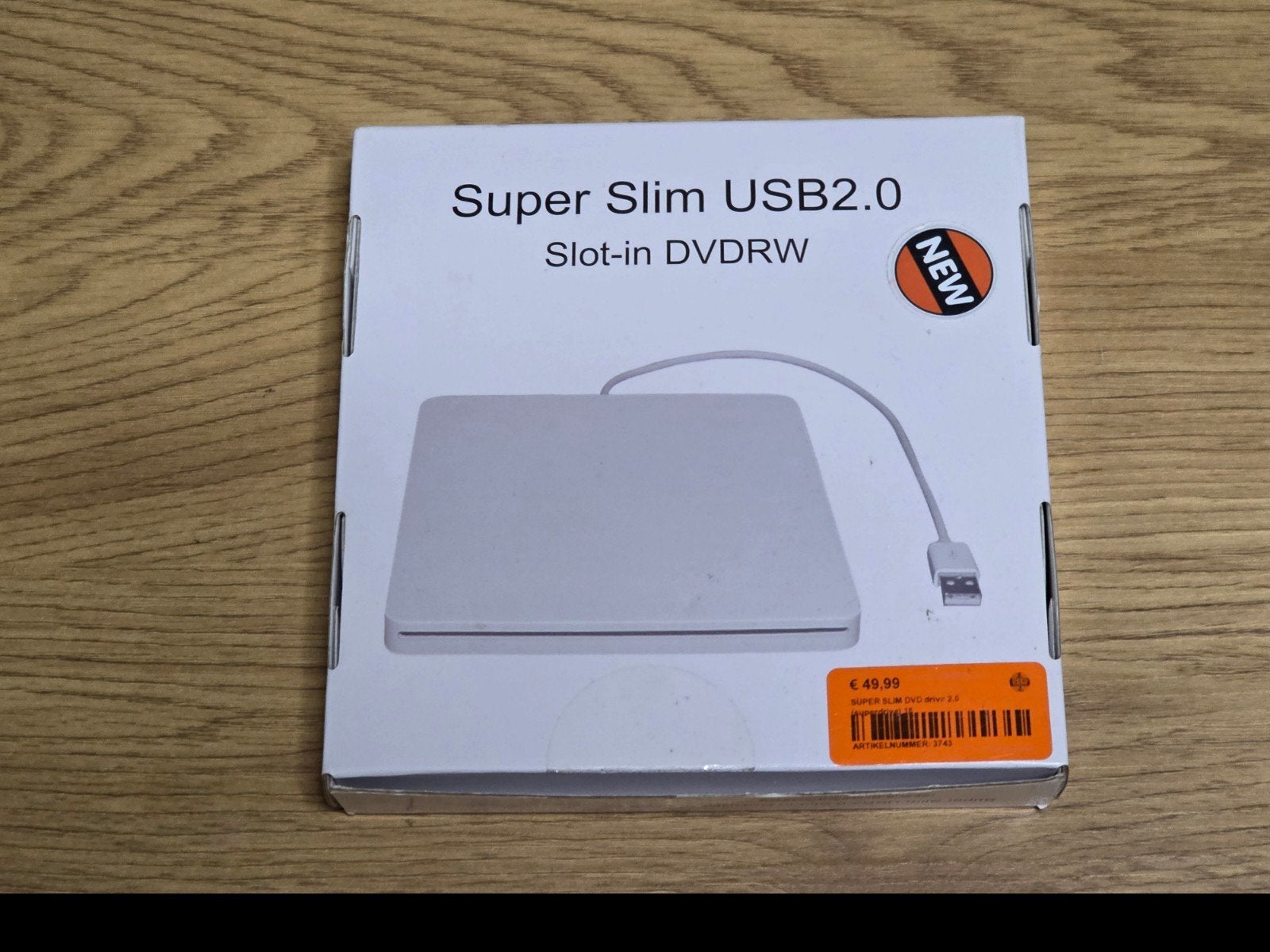 USB2.0 Externe Super Slim Slot-in DVD-RW, Dvd, Nieuw, Extern, MacOS