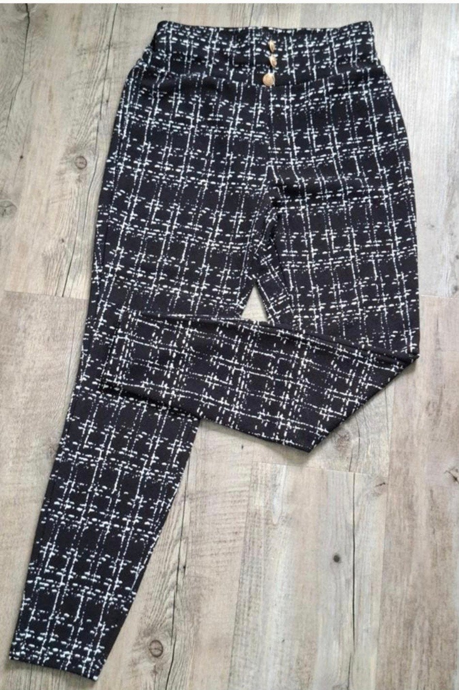 Zwart-wit geruite broek - Maat M, Kleding | Dames, Maat 38/40 (M), Zwart, Ophalen of Verzenden, Zo goed als nieuw