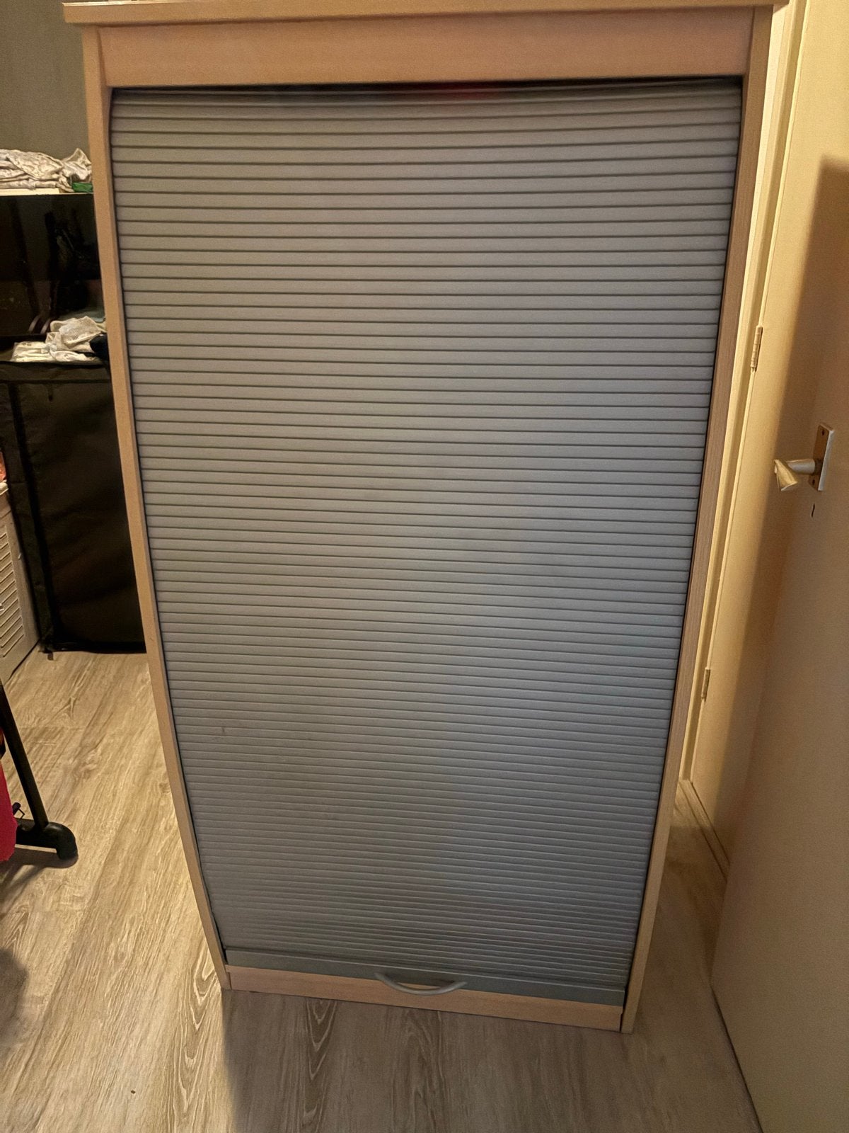 Houten roldeur computerkast, Ophalen, Gebruikt