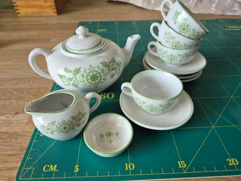 Vintage porseleinen Douwe Egberts kinder serviesje., Ophalen of Verzenden, Nieuw