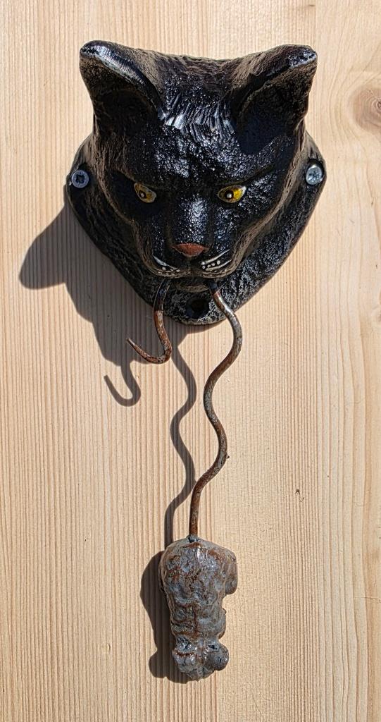 KAT EN MUIS / DEURKLOPPER / GIETIJZER / POES / GEKLEURD