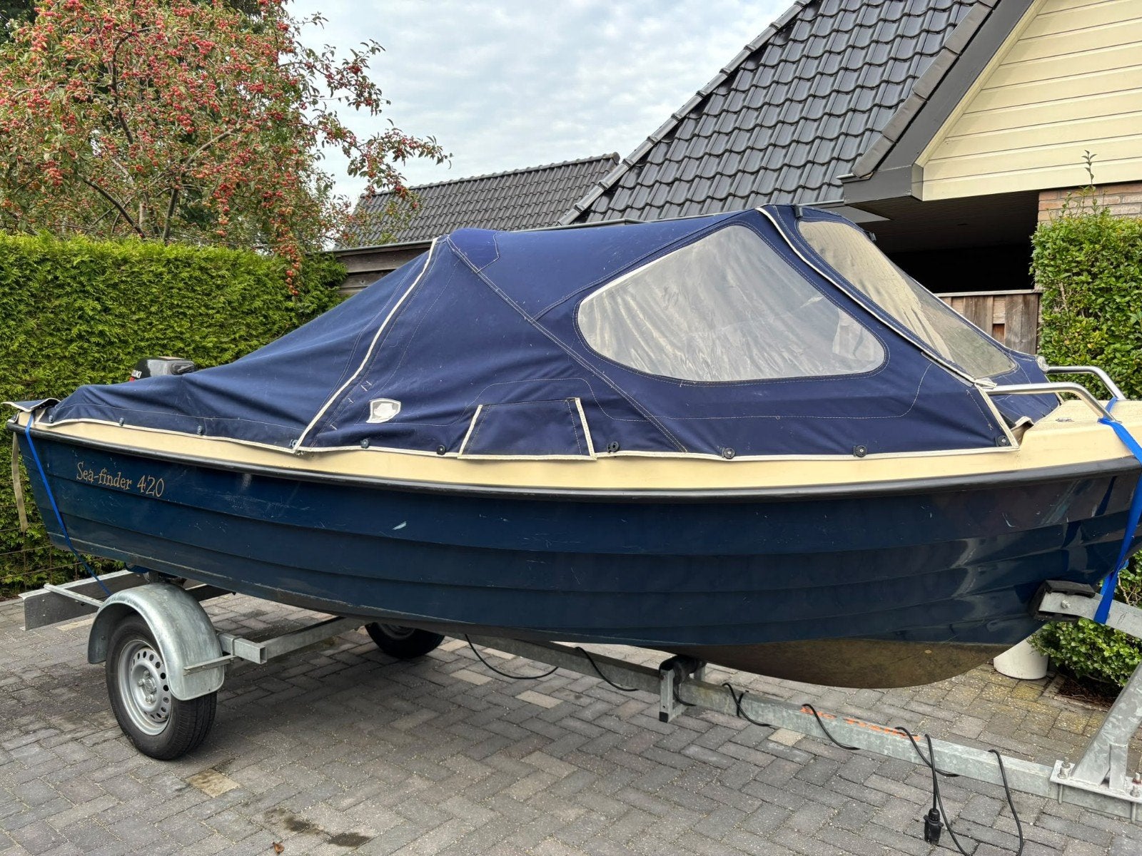 Sea-finder 420 met Suzuki 15pk buitenboordmotor, Ophalen, Overige merken, Gebruikt, Buitenboordmotor