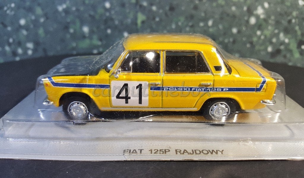 Fiat 125P Polski Fiat geel 1:43 Atlas, Ophalen of Verzenden, Nieuw, Auto, Overige merken