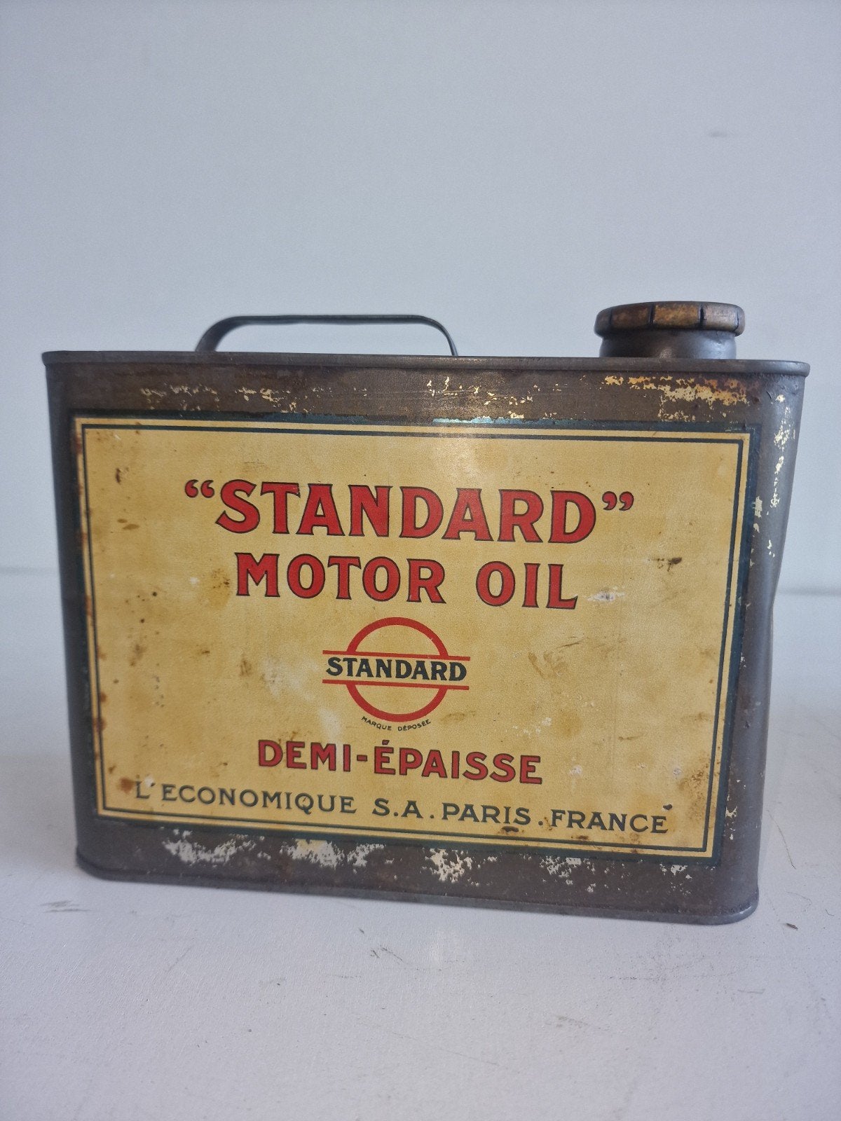 Standard oil blik, Ophalen, Gebruikt, Verpakking