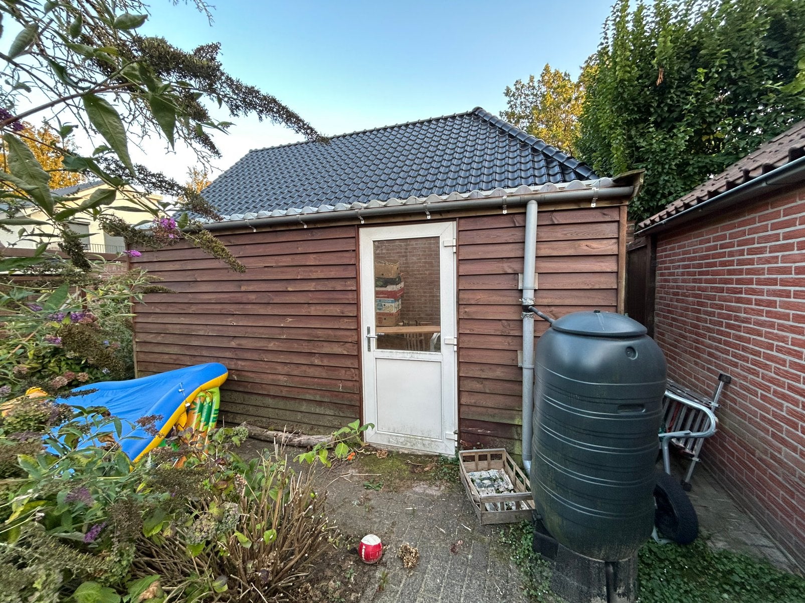 Tuinhuisje schuurtje houthok 525x277, Ophalen, Gebruikt, Tuinhuis, 250 tot 500 cm