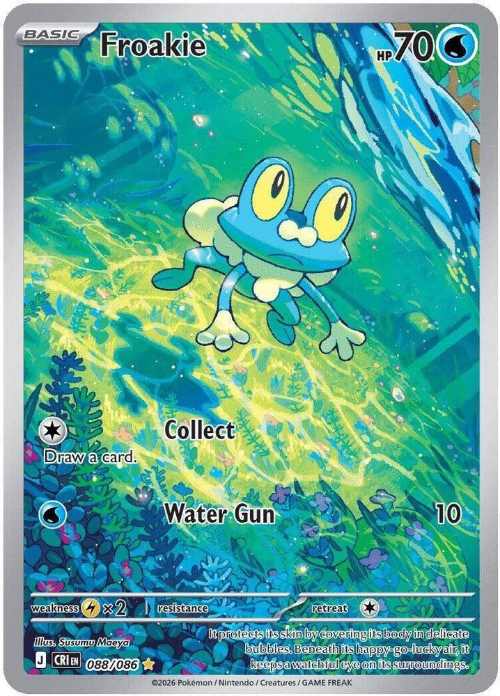 MEGA Evolution Series » Chaos Rising » Frogadier, Ophalen of Verzenden, Nieuw, Losse kaart