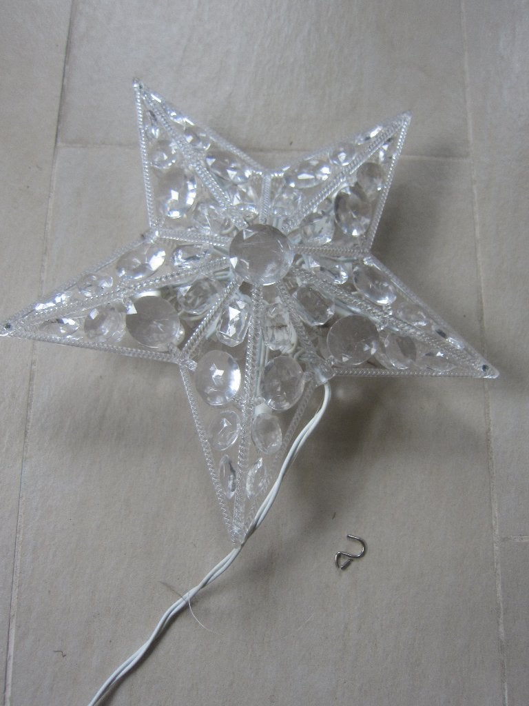kerst ster ACRYL kristallen transparant raamdecoratie kegel, Ophalen of Verzenden, Zo goed als nieuw