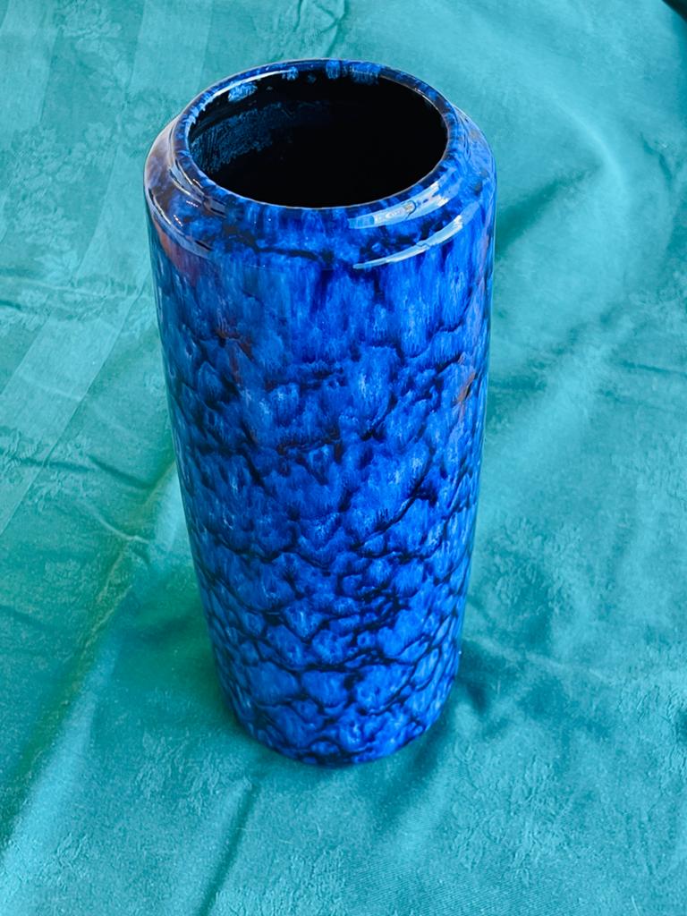 Unieke Vintage West Germany Vaas 532-28 Kobaltblauw Fat Lava, Ophalen of Verzenden