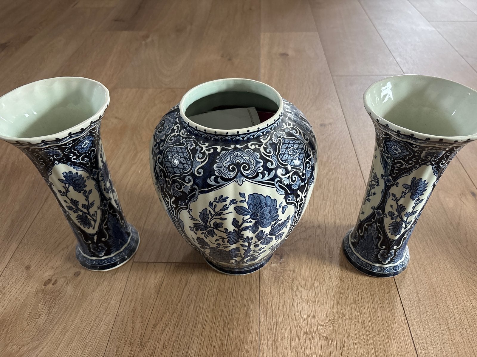 Delfts blauwe vazen set - 3 stuks, Ophalen of Verzenden
