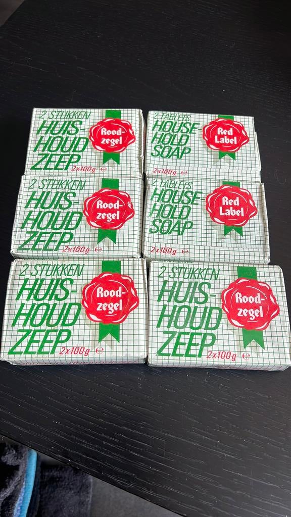 Roodzegel huishoudzeep jaren '50 - 2x100 gram, Ophalen of Verzenden, Nieuw