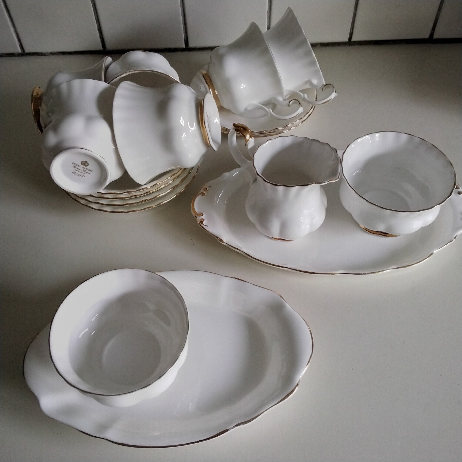 3 x  richmond wit roomstel, Ophalen of Verzenden, Porselein, Overige stijlen, Bord(en)