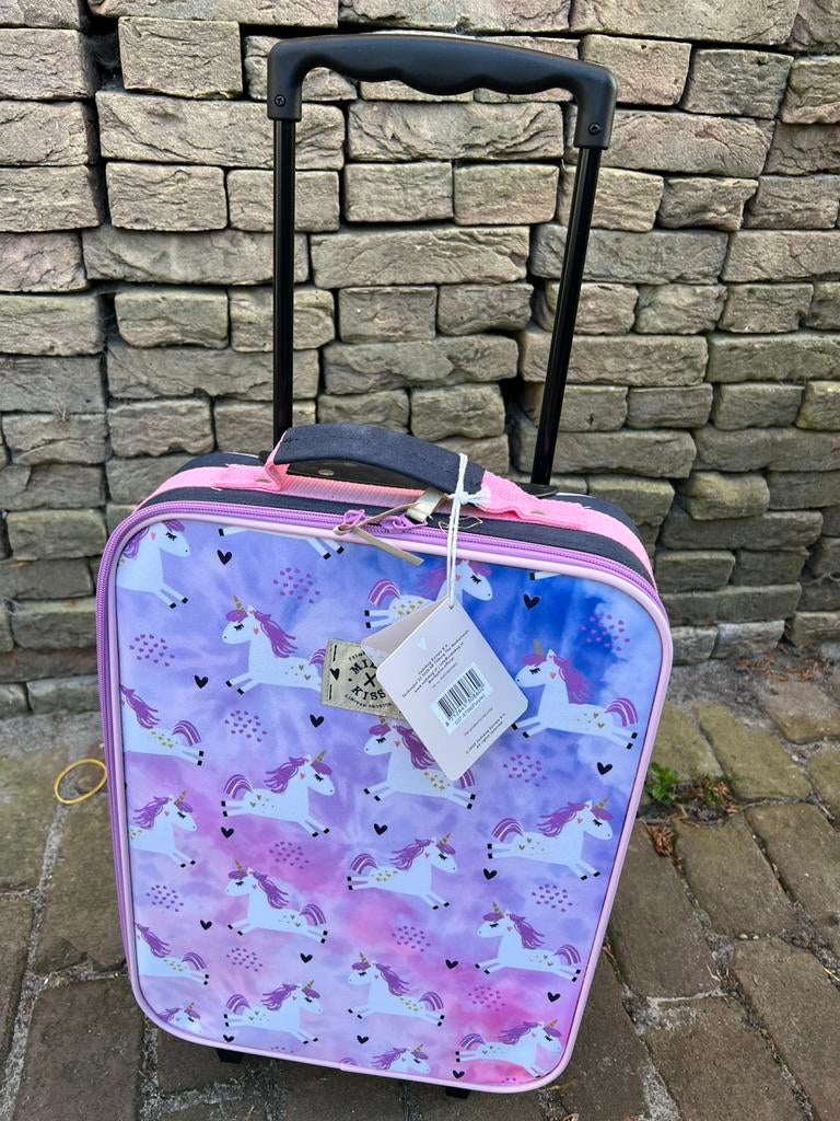 Rolkoffer meisje nieuw €10,/ afhaal, Ophalen, Hard kunststof, Minder dan 50 cm, Zo goed als nieuw