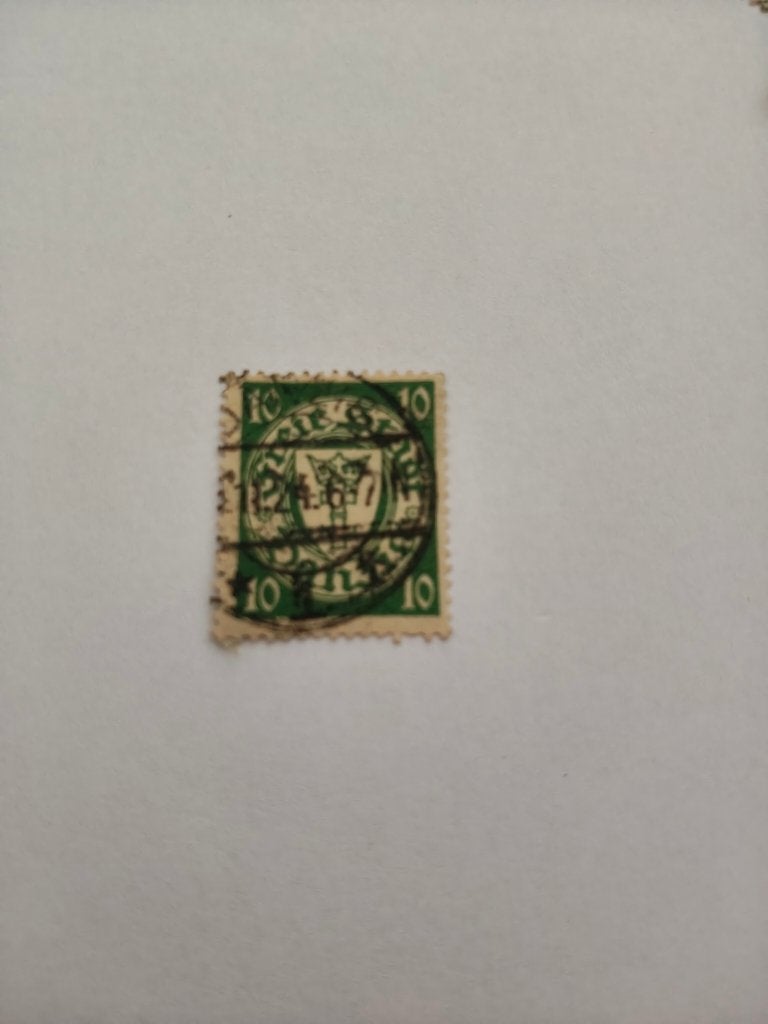 8452 freie stadt danzig kleine wapen 10 pf 1924, Postzegels en Munten, Verzenden, BRD