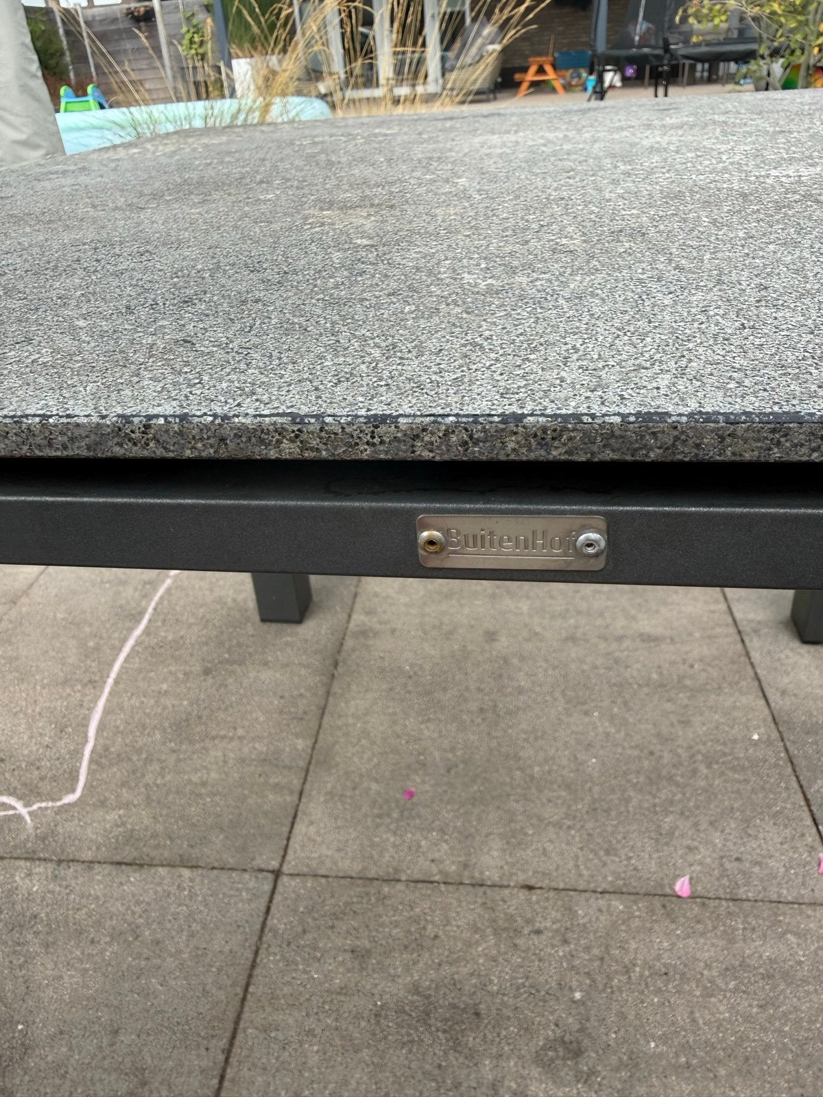 Buitenhof tuintafel 90x90 cm, Ophalen, Gebruikt, Vierkant, Overige materialen