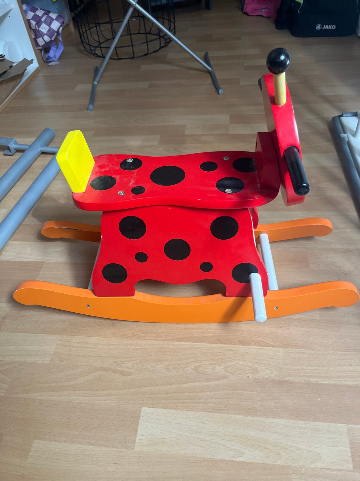 Houten schommelpaard lieveheersbeestje, Ophalen, Gebruikt, Jongen of Meisje