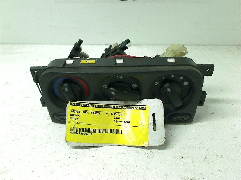 Bedieningspaneel Verwarming Daewoo / Chevrolet Matiz 2002, Gebruikt, Daewoo, General Motors Germany GmbH, Chevrolet.europe@gm.com