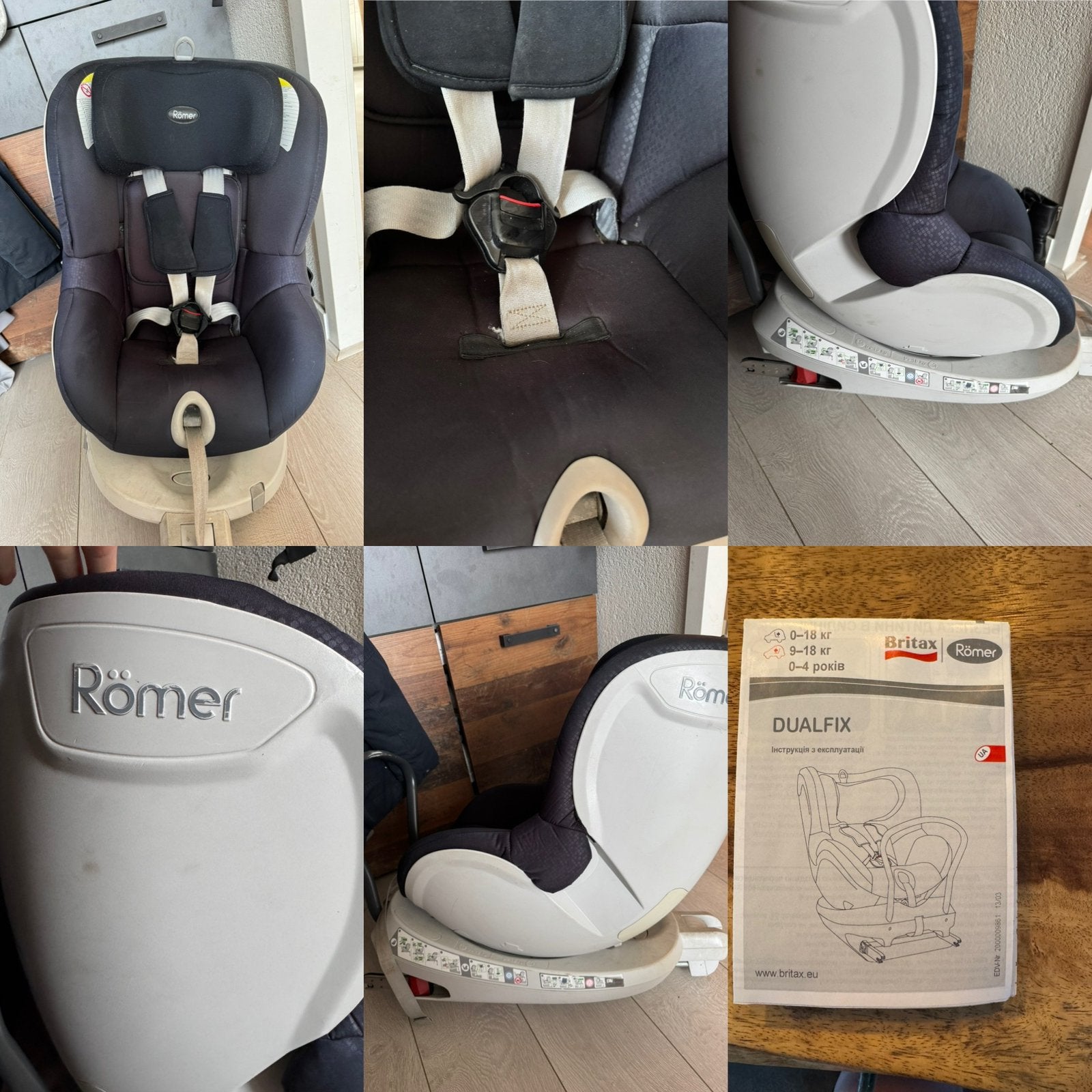 Romer dualfix autostoel incl verkleiner, Kinderen en Baby's, Ophalen, Romer, Verstelbare rugleuning, 9 t/m 18 kg