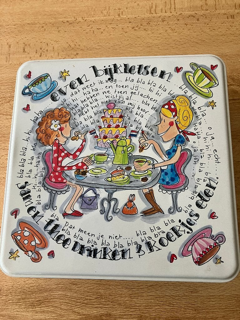 Koekblik 'even bijkletsen' Blond Amsterdam, Overige typen, Nieuw, Ophalen of Verzenden, Overige stijlen