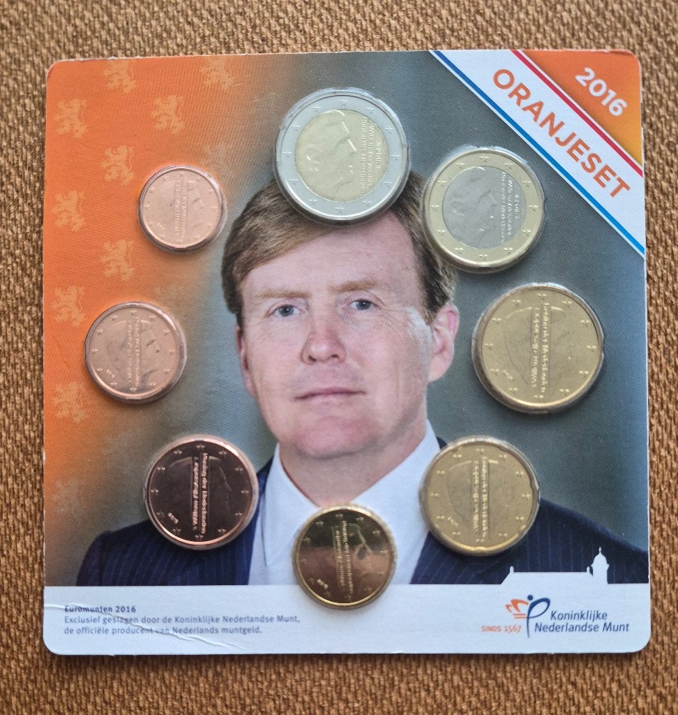 Willem Alexander set 3 - 2016, Ophalen of Verzenden, Overige landen, 2 euro
