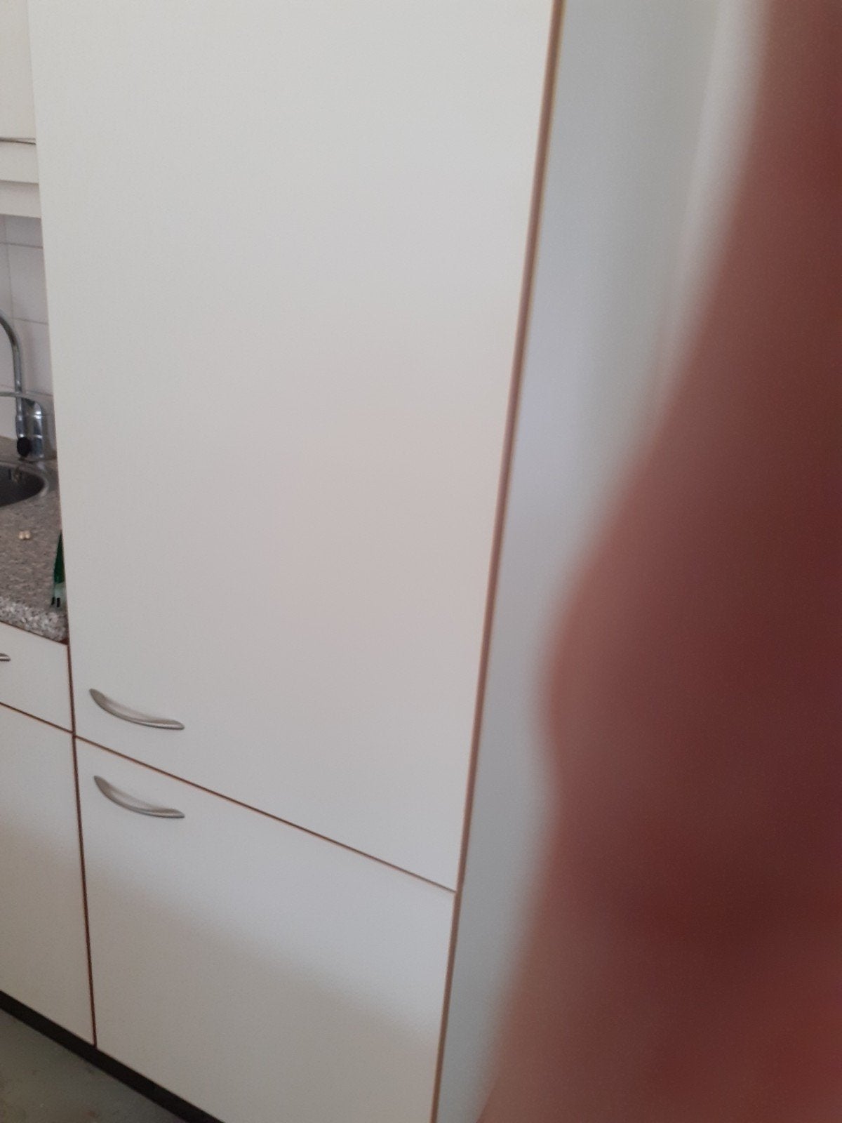 Witte keukenkastjes met handgrepen, Huis en Inrichting, Keuken | Keukenelementen, Gebruikt, 25 tot 50 cm, Wit, 100 tot 150 cm