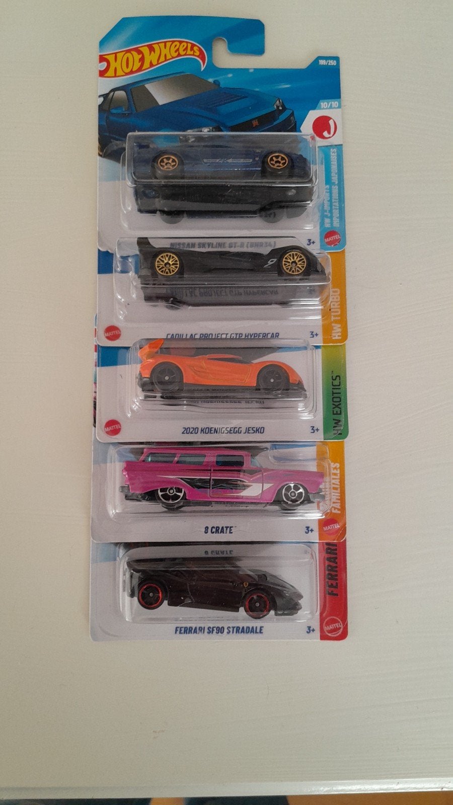Set van 5 Hot Wheels auto's - Nieuw in verpakking, Ophalen of Verzenden, Nieuw, Auto