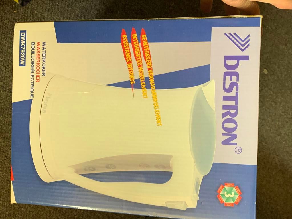 Bestron waterkoker nieuw, Witgoed en Apparatuur, Waterkokers, 1 tot 2 liter, Ophalen, Zo goed als nieuw