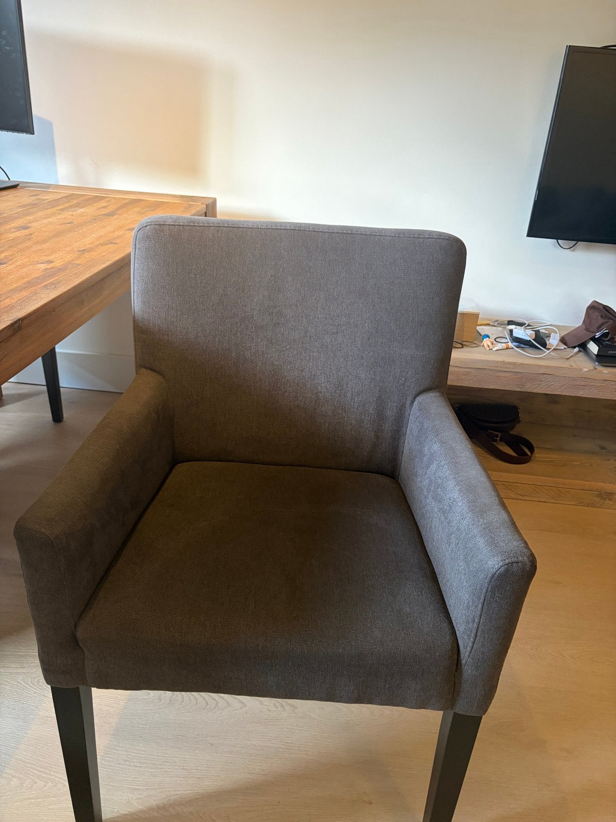 4 comfortabele eetkamerstoelen, ook voor woonkamer, Gebruikt, Ophalen of Verzenden, Vier, Stof