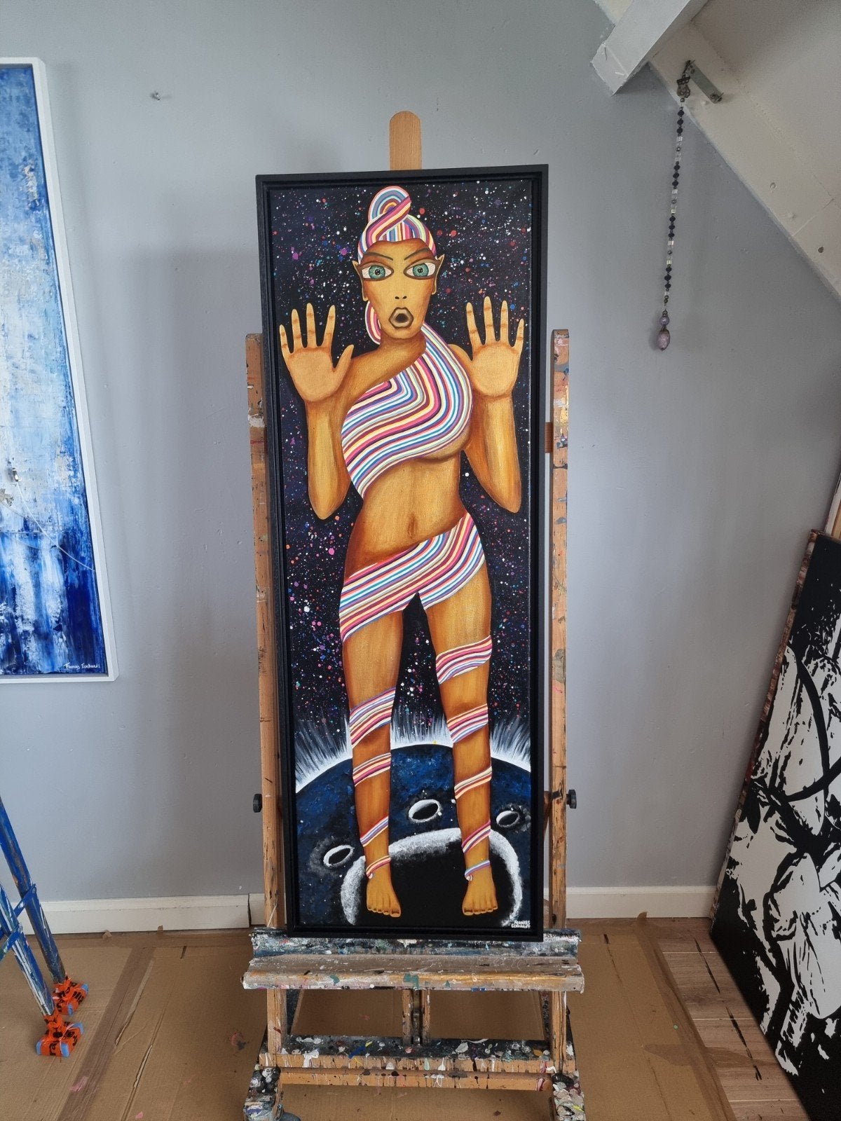 Alien fantasy schilderij 40x120, Ophalen