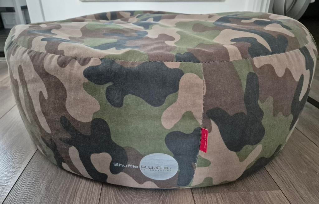 Shuffle Puck Innovations zitzak met camouflageprint, Ophalen, Zo goed als nieuw, Groen, Zitzak