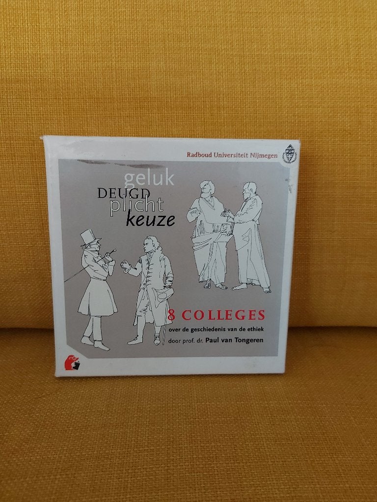 Geluk Deugd Plicht Keuze. Ethiek. Hoorcollege. Radboud. 8 cd, Ophalen of Verzenden, Cd, Volwassene