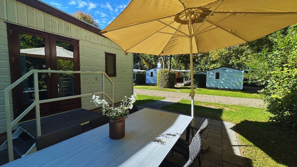 Chalet Duntep 9 x 4 m, Caravans en Kamperen, Stacaravans, Tot en met 6