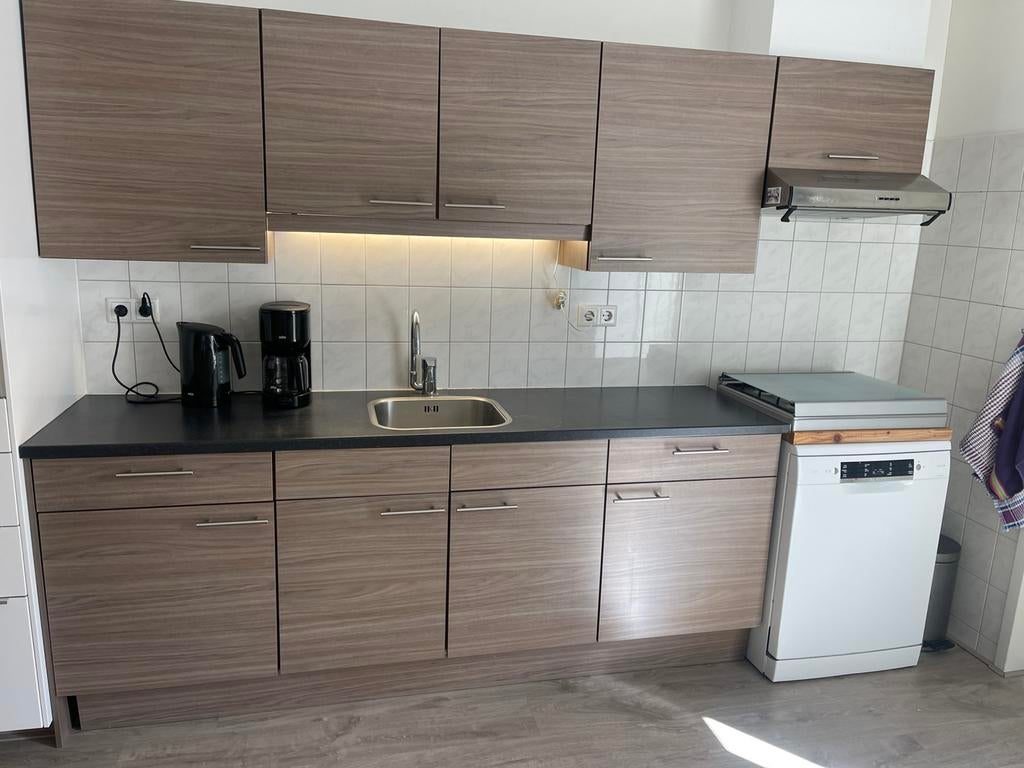 Keukenblokje Bruynzeel, Huis en Inrichting, Keuken | Complete keukens, Gebruikt, Enkelwandige keuken, Wit, Kunststof, Ophalen
