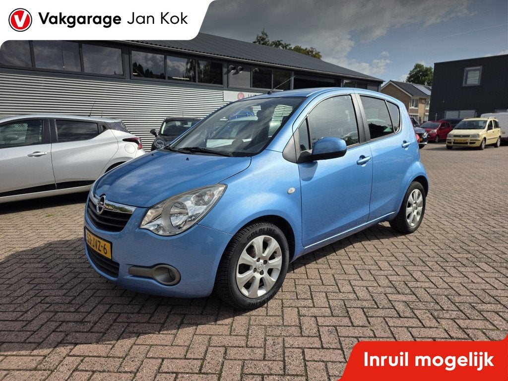 Opel Agila 1.0 Enjoy, airco, lm velgen. (bj 2009), Auto's, Stof, Gebruikt, Blauw, 996 cc