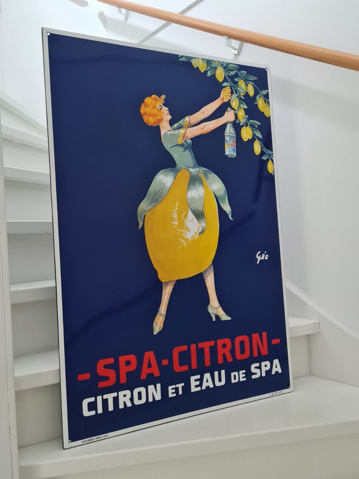 emaille bord groot spa citron nieuw, Ophalen of Verzenden, Nieuw, Reclamebord