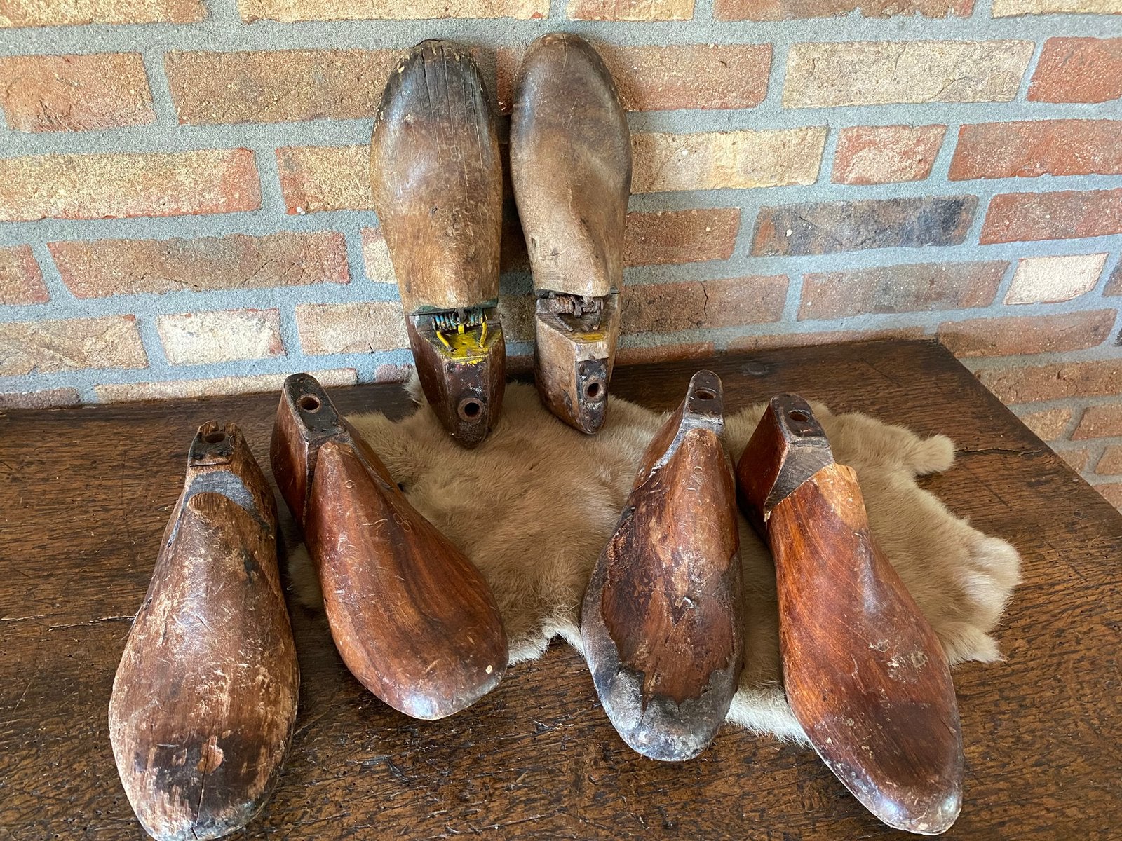 Brocante oude houten schoenmallen., Ophalen of Verzenden