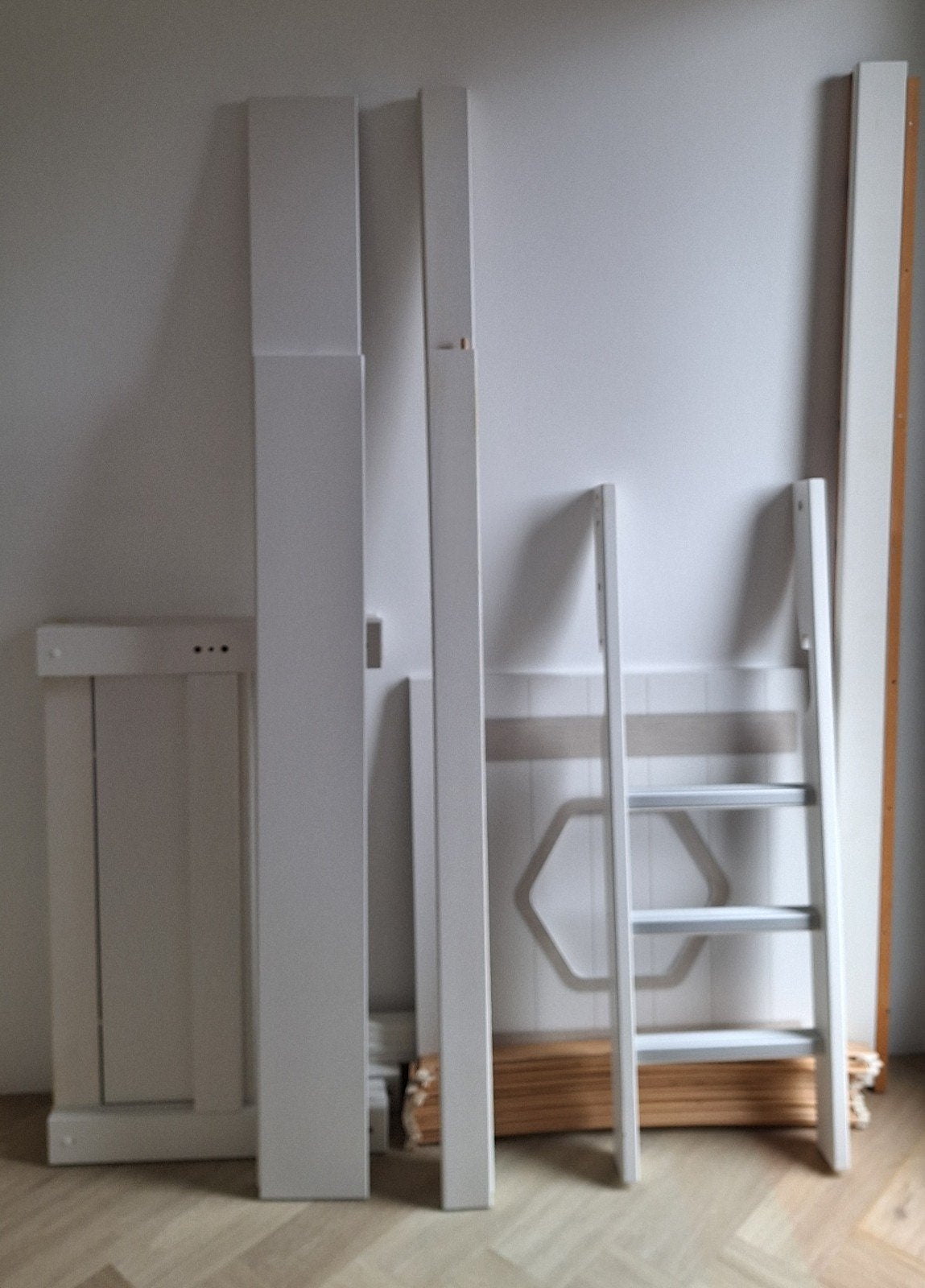 Lifetime halfhoogslaper, wit, Ophalen, Gebruikt, 90 cm, Eenpersoons