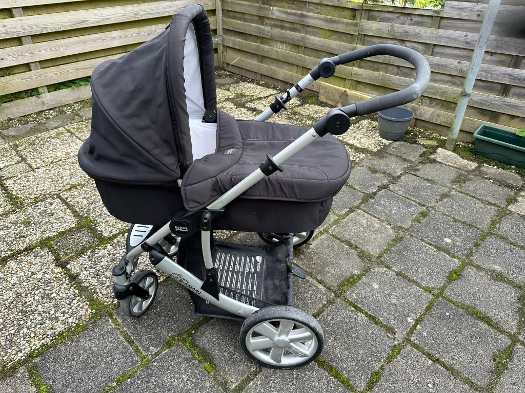 te koop complete 3 in 1 Britax kinderwagen met toebehoren, Ophalen, Gebruikt, Overige merken, Verstelbare duwstang