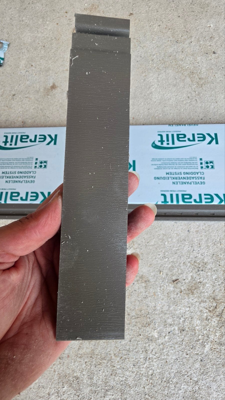 Keralit sponningdeel 190mm - kwartsgrijs RAL 7039 - 6 meter, Ophalen, Nieuw, Overige materialen, Minder dan 20 mm