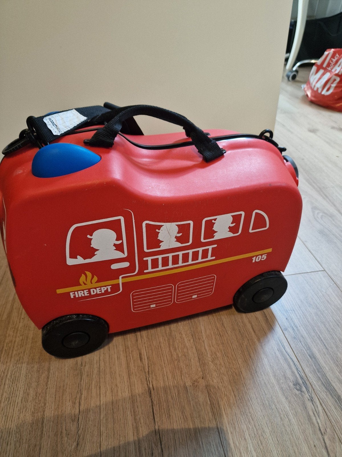 Trunki brandweerwagen koffer voor kinderen, Ophalen, Gebruikt