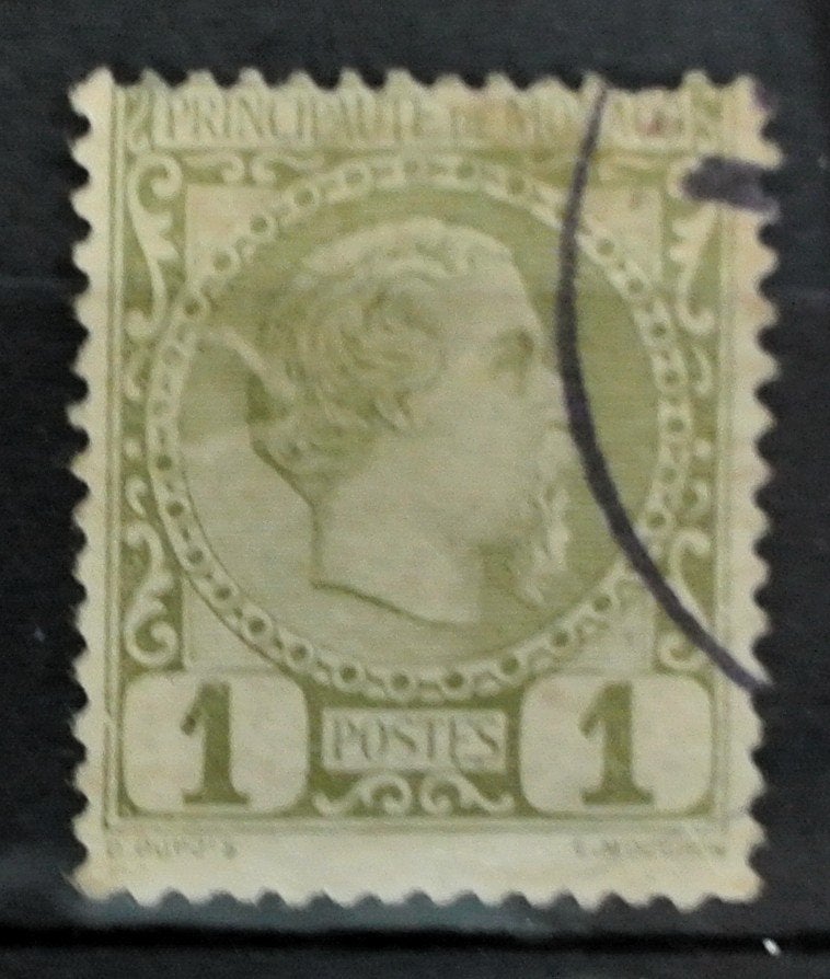 Monaco 1885"Furst Carles"Michelnr 1,3,4,6 mooi gestempeld, Ophalen of Verzenden, Monaco, Gestempeld