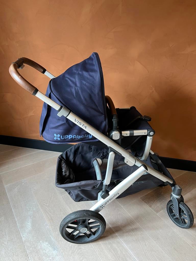 Uppa Vista kinderwagen - blauw - incl accessoires, Kinderen en Baby's, Kinderwagens en Combinaties, Gebruikt, Met reiswieg, Ophalen