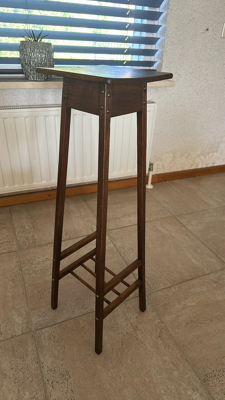 Vintage houten plantentafel / bloemenstandaard, Ophalen