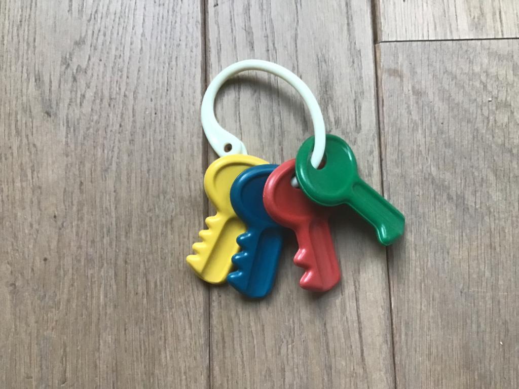Ambi Toys sleutelrammelaar vintage, Kinderen en Baby's, Speelgoed | Babyspeelgoed, Ophalen of Verzenden, Gebruikt, Overige typen