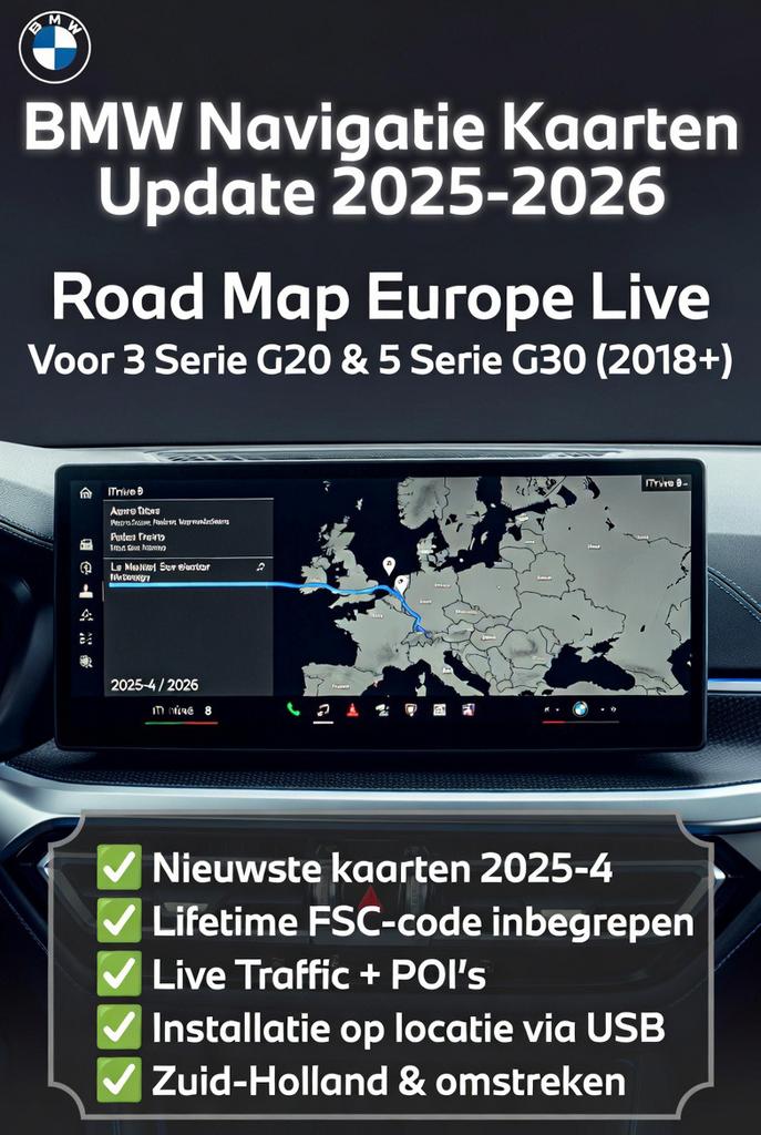 BMW Navigatie Update 2025-2026 incl. installatie op locatie, Auto diversen, Tuning en Styling, Ophalen
