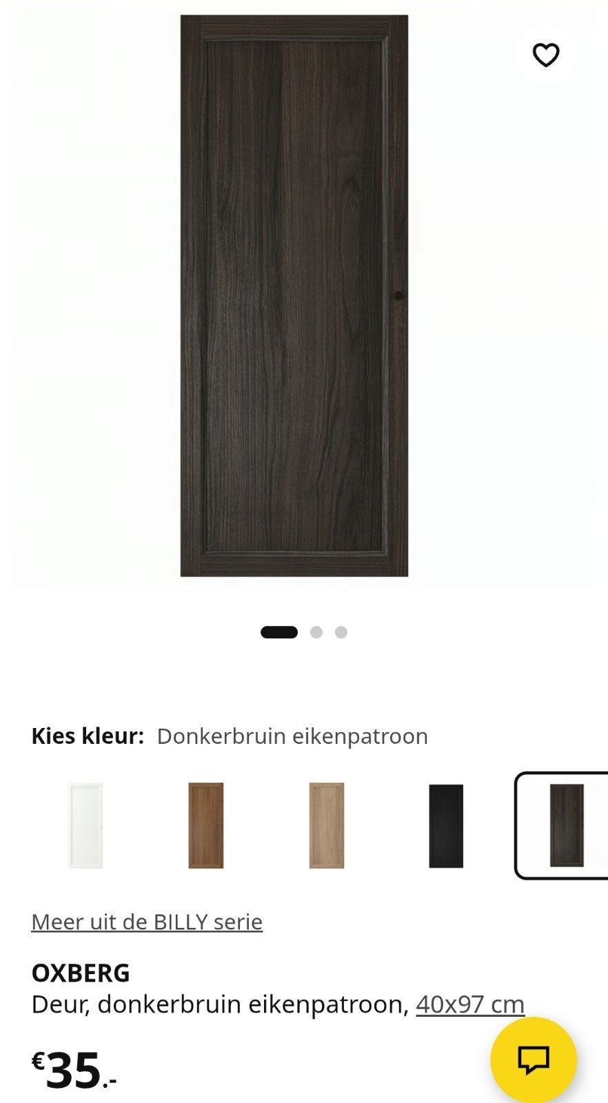 oxberg deur 40x97 cm bruin nieuw in verpakking 2 st, Huis en Inrichting, Kasten | Boekenkasten, Ophalen, Nieuw, 50 tot 100 cm