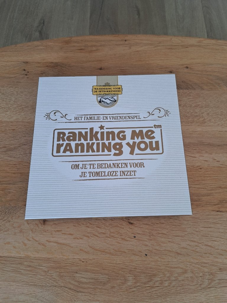 Ranking me ranking you spel, Hobby en Vrije tijd, Gezelschapsspellen | Bordspellen, Vijf spelers of meer, Ophalen of Verzenden
