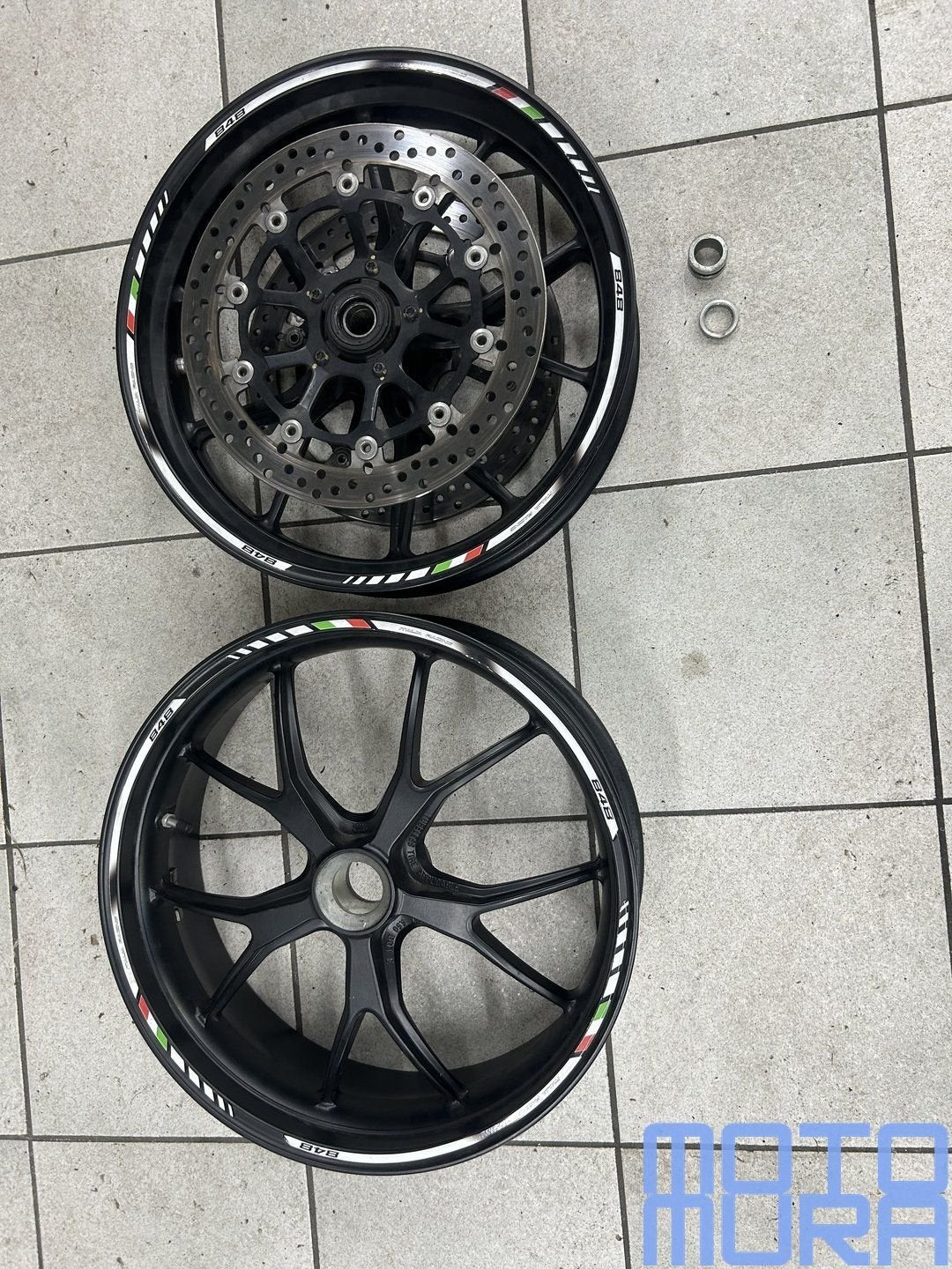 Velgenset voor de Ducati 848 2008 - 2010 superbike velg wiel, Motoren, Gebruikt, -, -, Ophalen of Verzenden